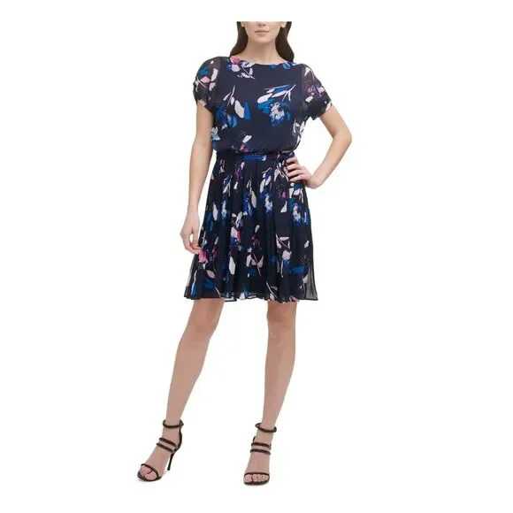 knotted fit and flare dress Berlin- Black & Ivory Knitted Fit n Flair Dress